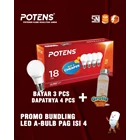 Led Potens Package 18 Watt Contents 3 Free 1 White Light 2