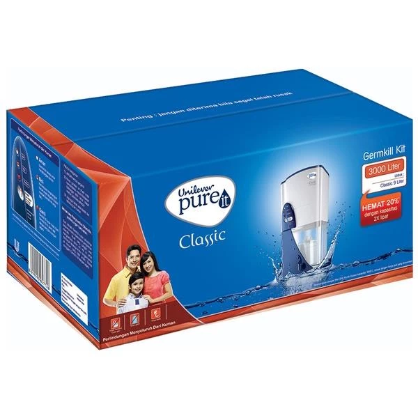 Unilever Pure it Classic Germkill Kit 3000 Liter Untuk Classic 9 Liter Hemat 20% Dengan Kapasitas 2X Lipat
