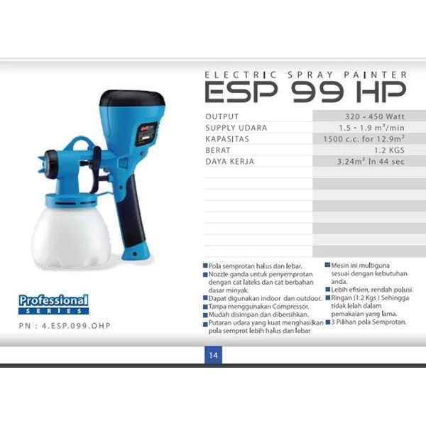 Spray Gun Alat Semprot Cat Elektrik Multipro 320 - 450 watt