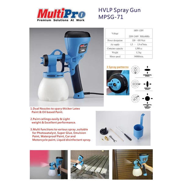 Spray Gun Alat Semprot Cat Elektrik Multipro 320 - 450 watt