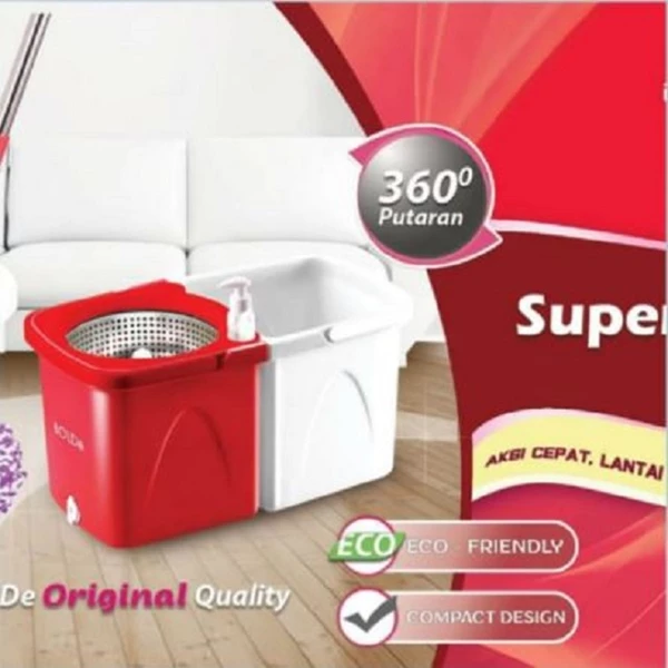 Bolde Super Mop Double Size Mop / mop Practical And Easy With A Bucket And Mop Squeezer
