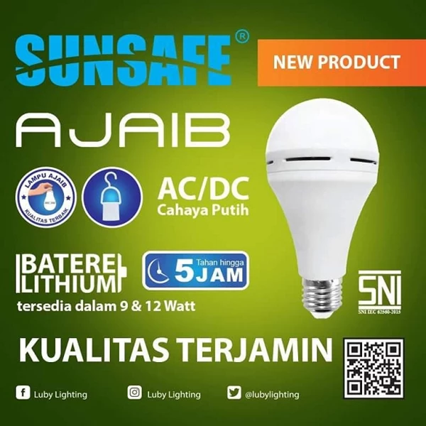 Emergency Sunsafe LED Light 9 Watt