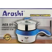 Arashi AES 01 Electric Steamer Makanan Kapasitas 0.8 Liter Diameter 18cm