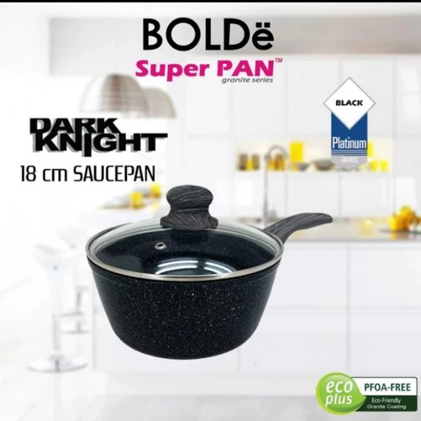 Bolde Super Sauce Pan 18CM Black Granite - Bisa Buat Kompor Induksi Panci Saus
