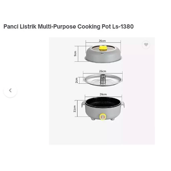 Electric Pan Multi-Purpose Cooking Pot Ls-1380