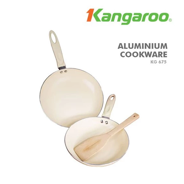 Kangaroo KG675 Aluminium Fry Pan Panci Set Berlapis Marble Dengan Sodet