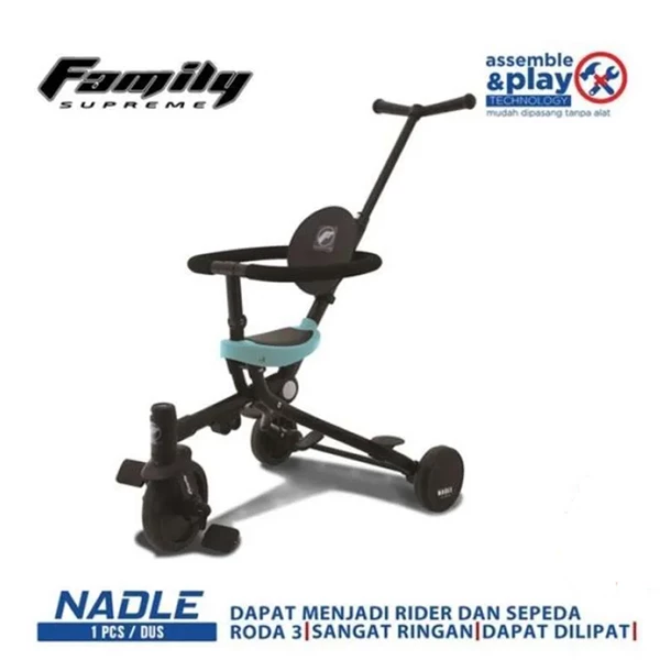 Elite Family Baby Walker Nadle Sepeda Roda 3 Untuk Anak Dapat Dilipat