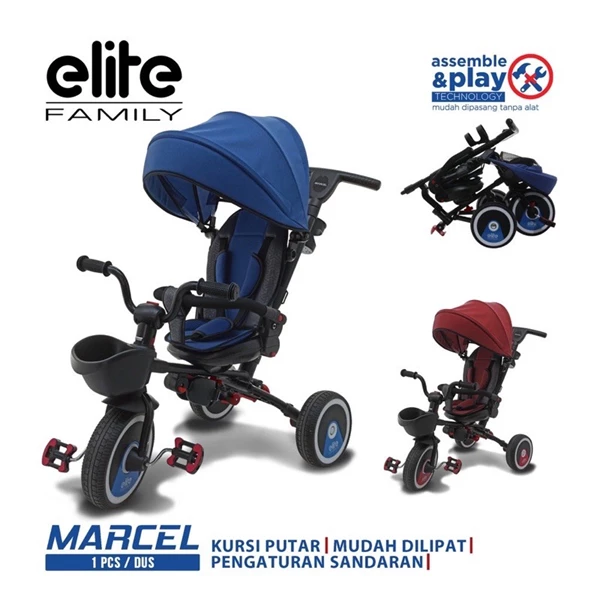 Elite Family Baby Walker Marcel Sepeda Anak Roda 3 Mudah Dilipat