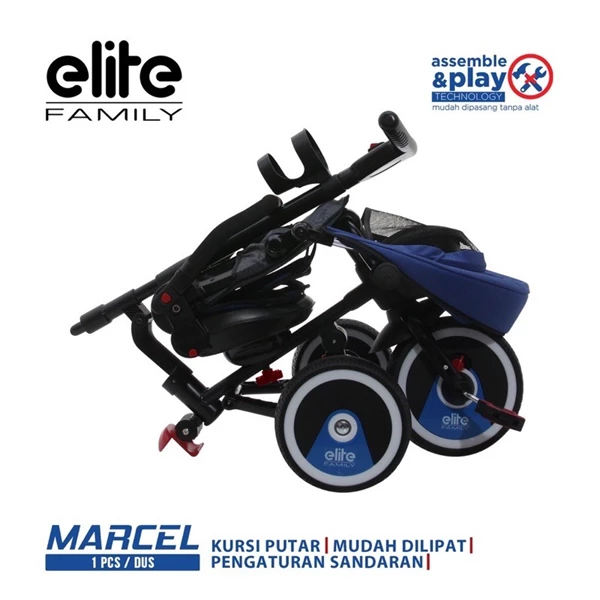 Elite Family Baby Walker Marcel Easy Foldable 3-wheeled Child Bike